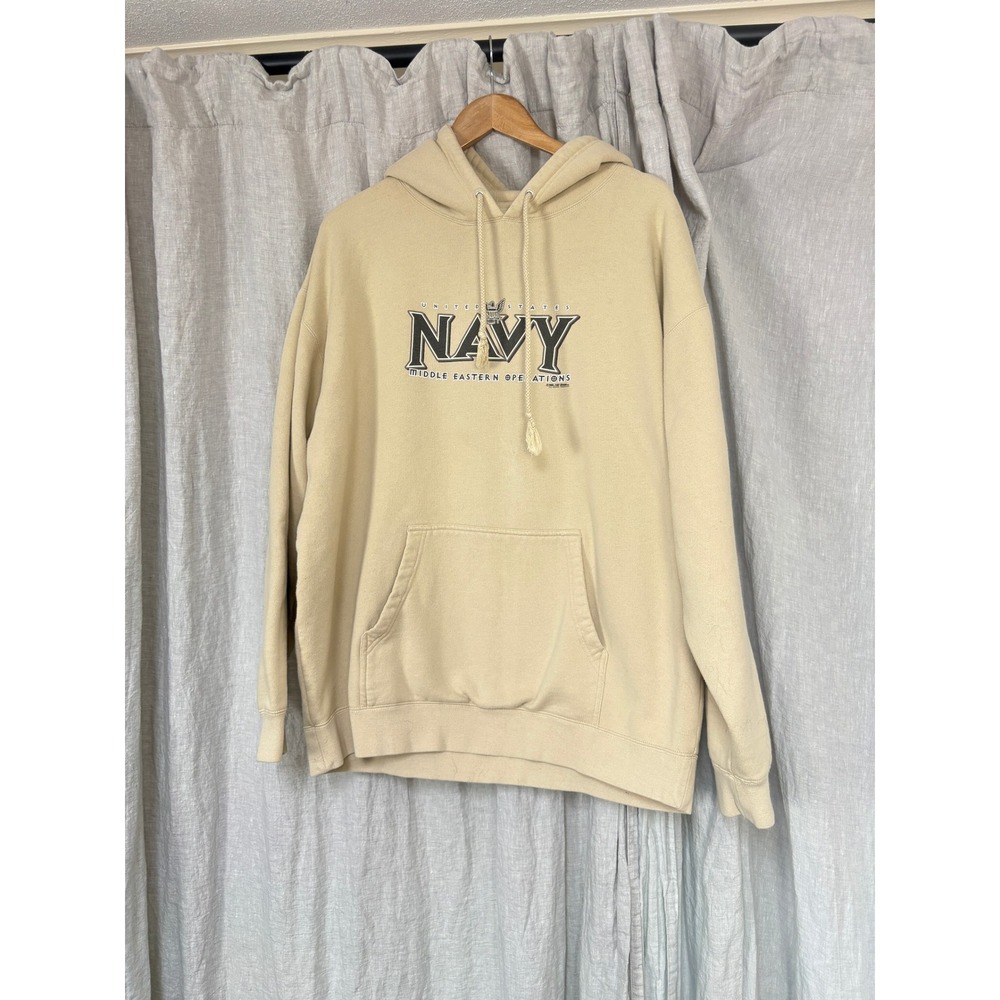 7.62 Design US Navy Hoodie Mens XL Tan Good Middle Eastern Operations Graphic